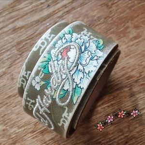 Vintage Don Ed Hardy Leather Cuff Unisex